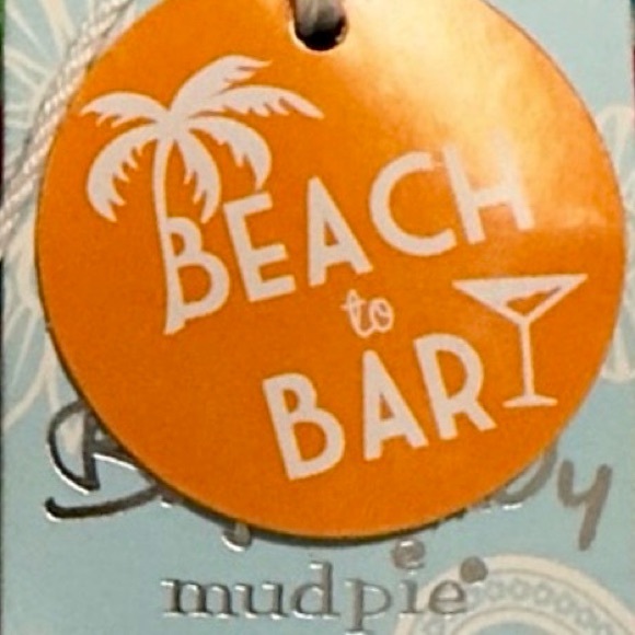 Mud Pie Vibrant Orange with Pink One-Shoulder Cover-Up - Picture 7 of 8